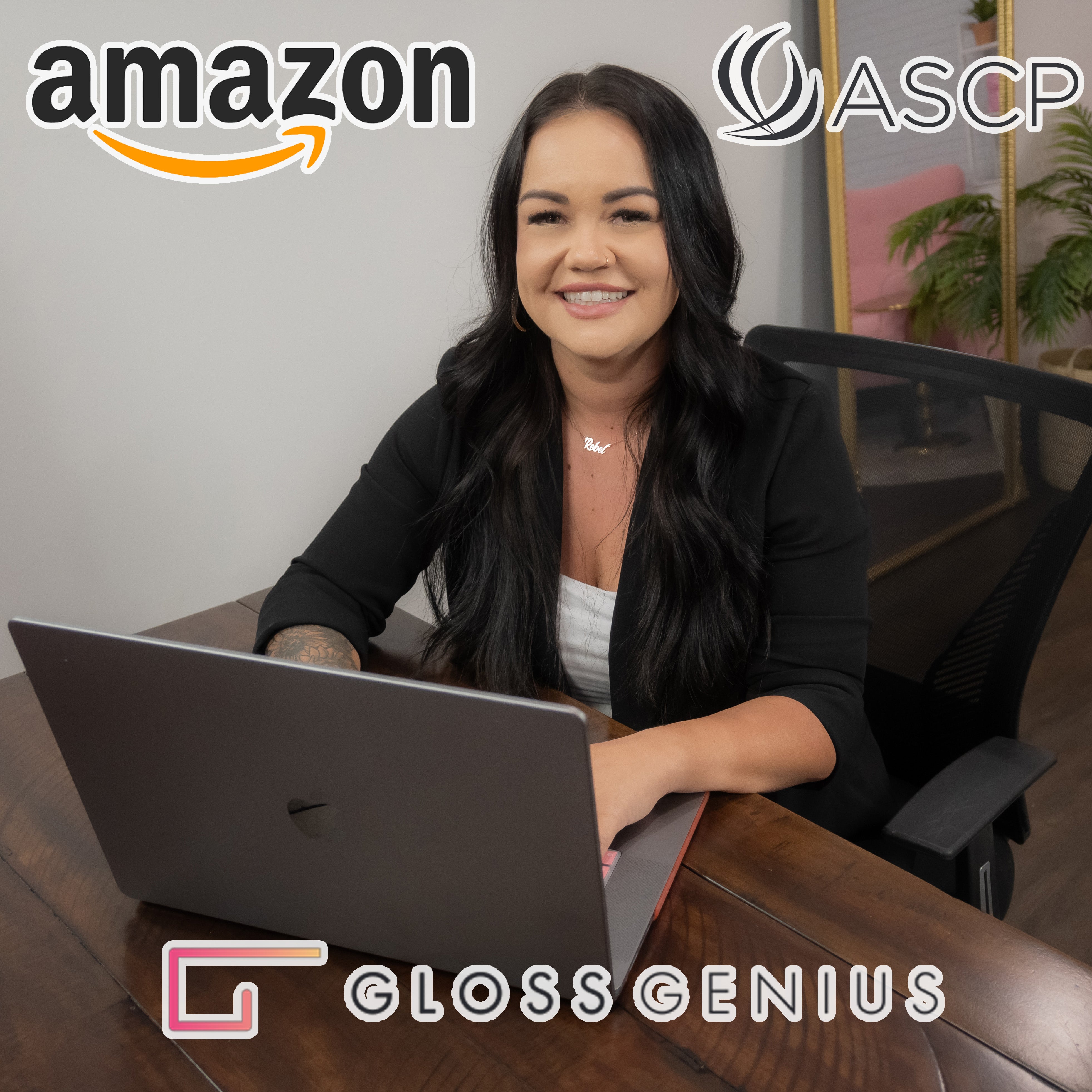 Bree Mesquit on computer